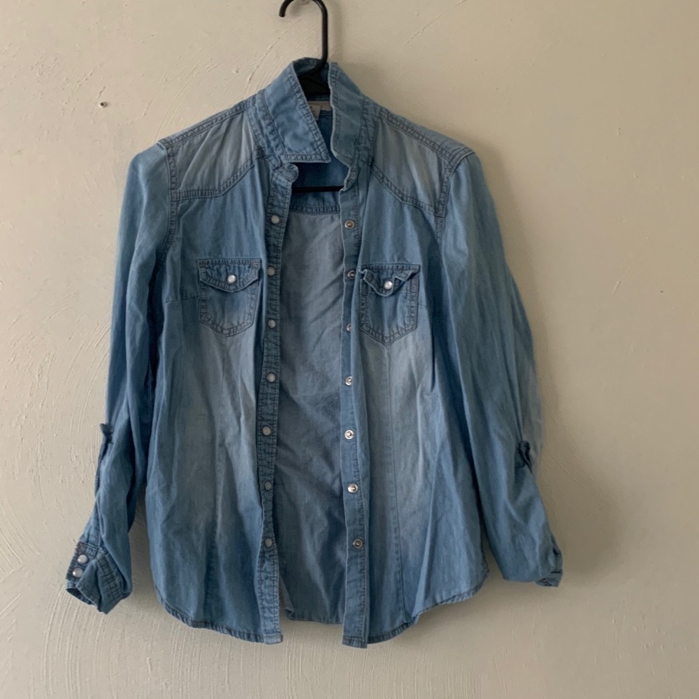 Denim button up shirt